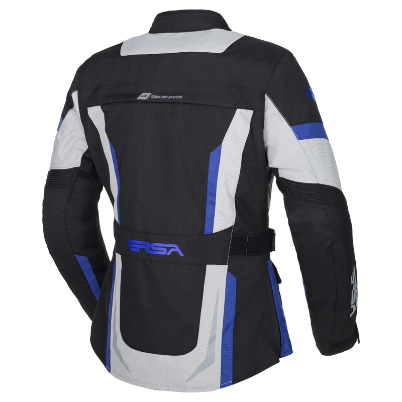 Ženska motoristična jakna RSA EXO 2 Black-Grey-Blue