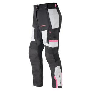 Ženske motoristične hlače Street Racer Hilax črno-sivo-roza