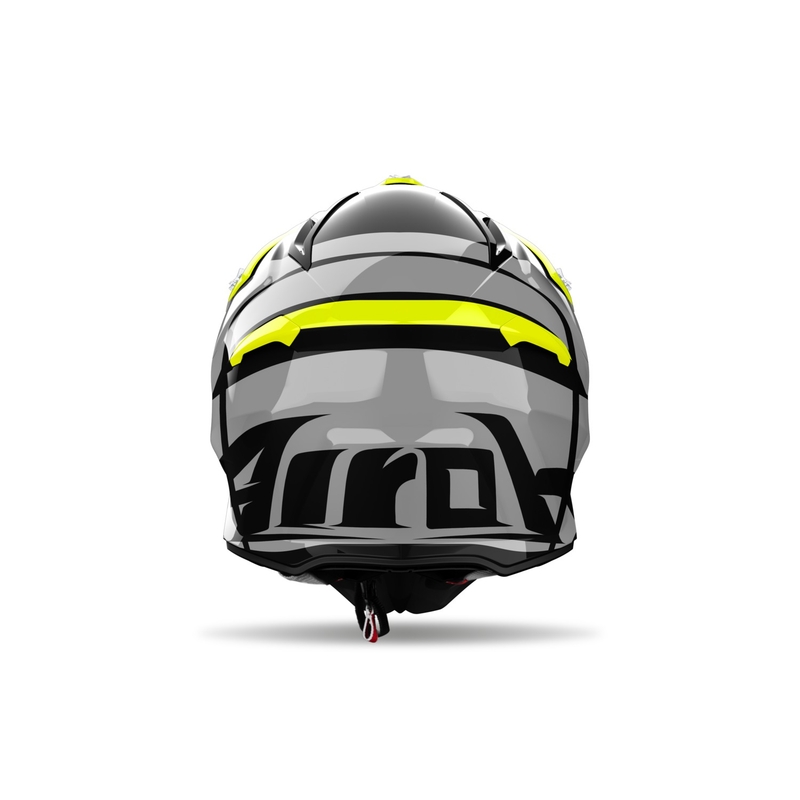 Motokros čelada Airoh Aviator Ace 2 Engine, sijajno rumena