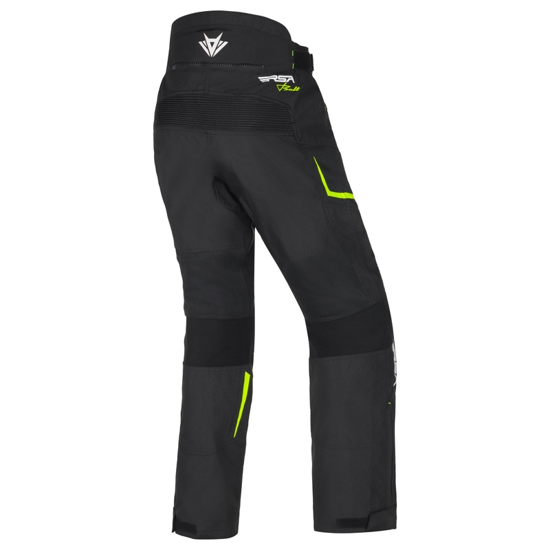 Ženske motoristične hlače RSA Bolt Black-White-Fluo Yellow