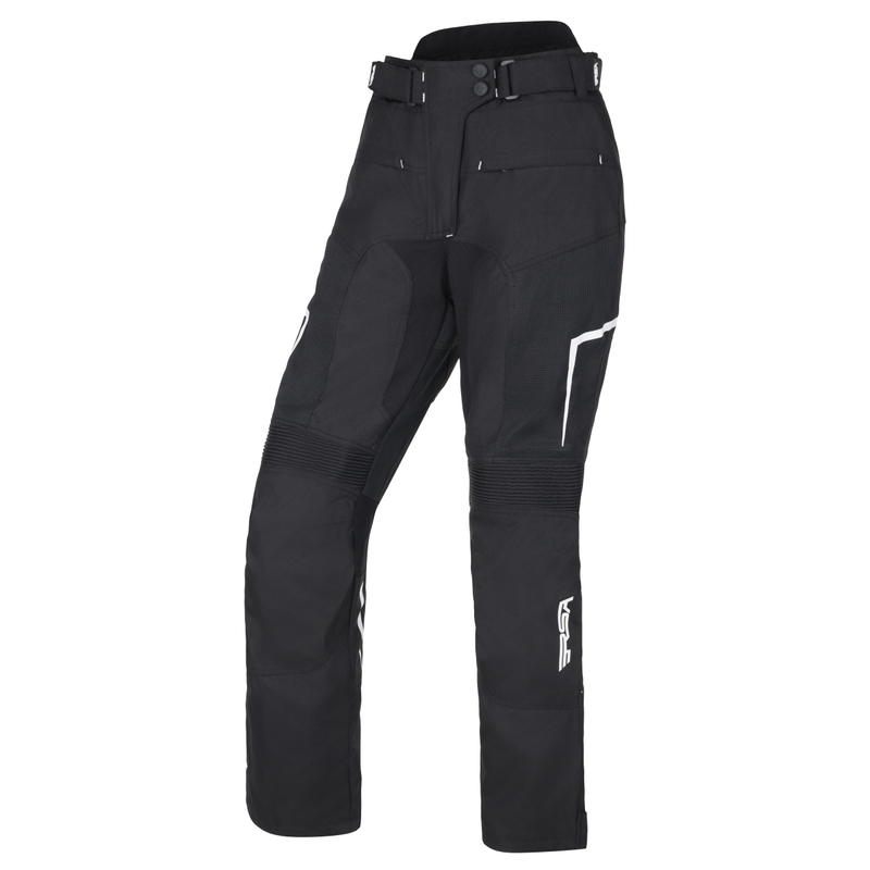 Ženske motoristične hlače RSA Bolt Black and White