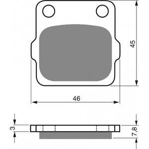 Brzdové destičky GOLDFREN S33 STREET REAR