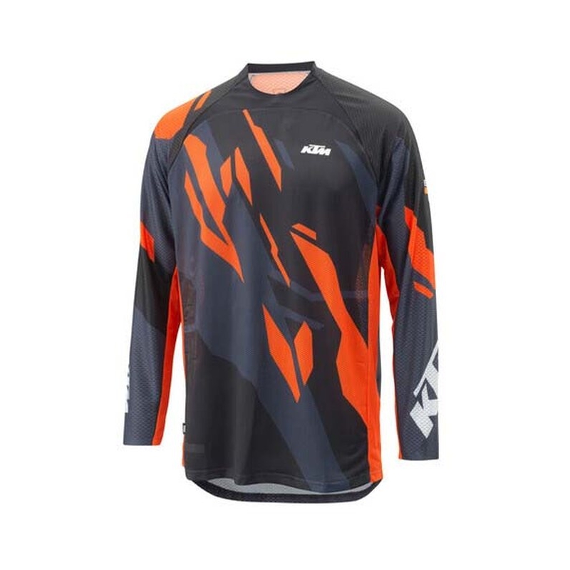 Motokros majica KTM Gravity-FX Air sivo-črno-oranžna