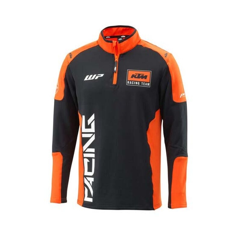 Mikina s kapuco KTM Team Halfzip black-orange