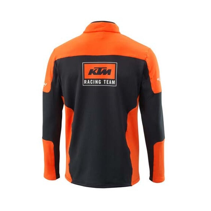 Mikina s kapuco KTM Team Halfzip black-orange