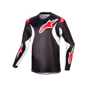 Otroška majica za motokros Alpinestars Racer Lucent 2024 črno-bela-rdeča