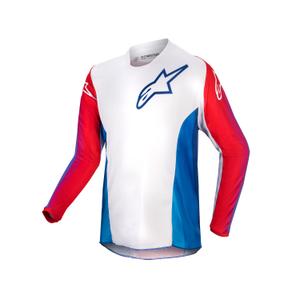 Otroška majica za motokros Alpinestars Racer Pneuma 2024 belo-modro-rdeča