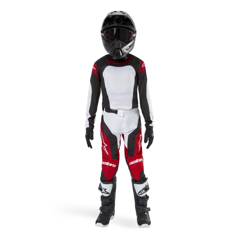 Otroška motokros majica Alpinestars Racer Ocuri rdeče-belo-črna