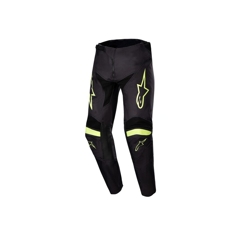 Alpinestars Racer Lurv 2024 Otroške hlače za motokros črne in fluo rumene barve