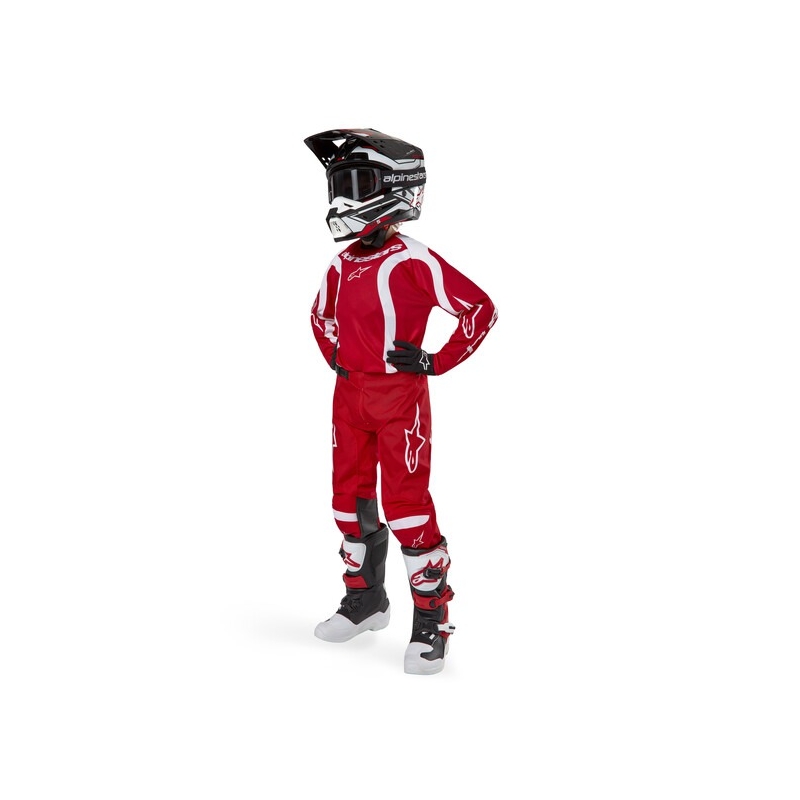 Alpinestars Racer Lurv 2024 Otroške hlače za motokros rdeče in bele barve