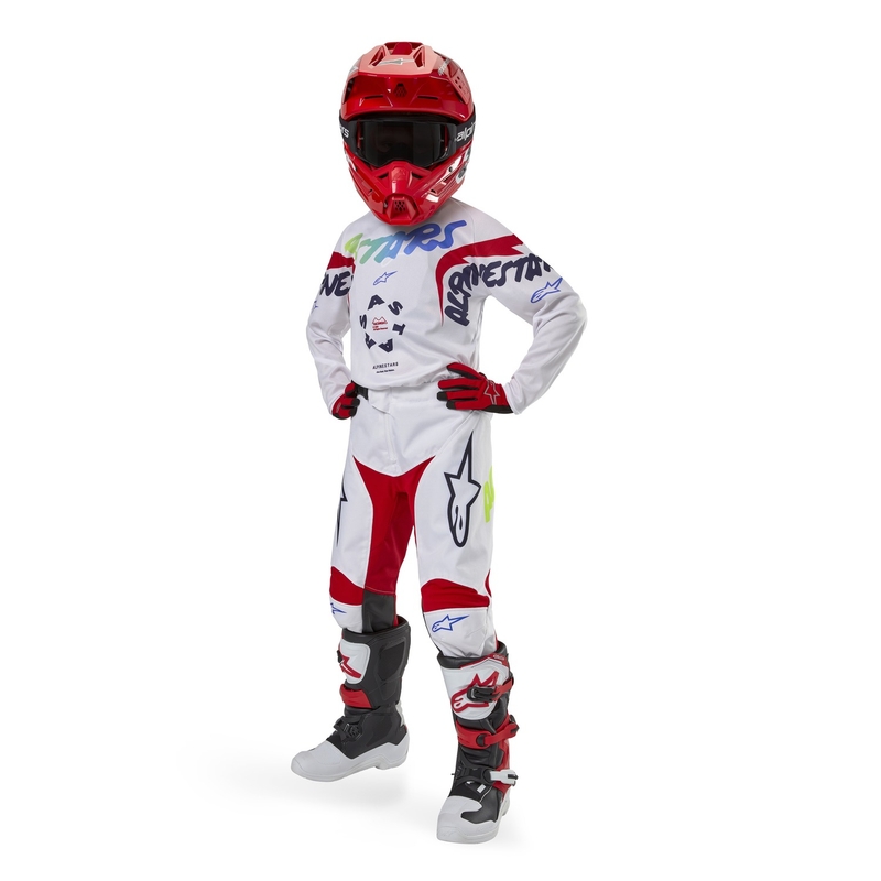 Alpinestars Racer Hana 2024 Otroške hlače za motokros Bela in barvna