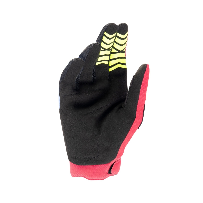 Alpinestars Full Bore 2024 otroške rokavice za motokros svetlo modra-rdeča-fluo rumena-črna