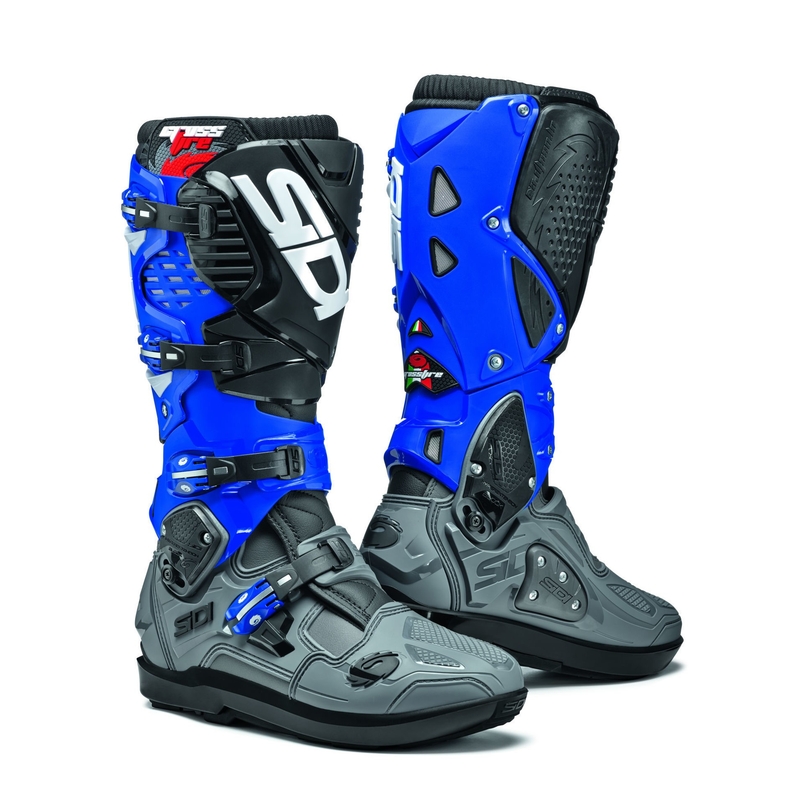 Motoristični škornji SIDI CROSSFIRE 3 SRS sivo-modro-črni