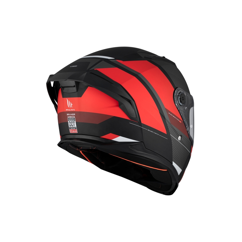 MT BRAKER CHENTO B5 sivo-rdeče-bela integralna motoristična čelada