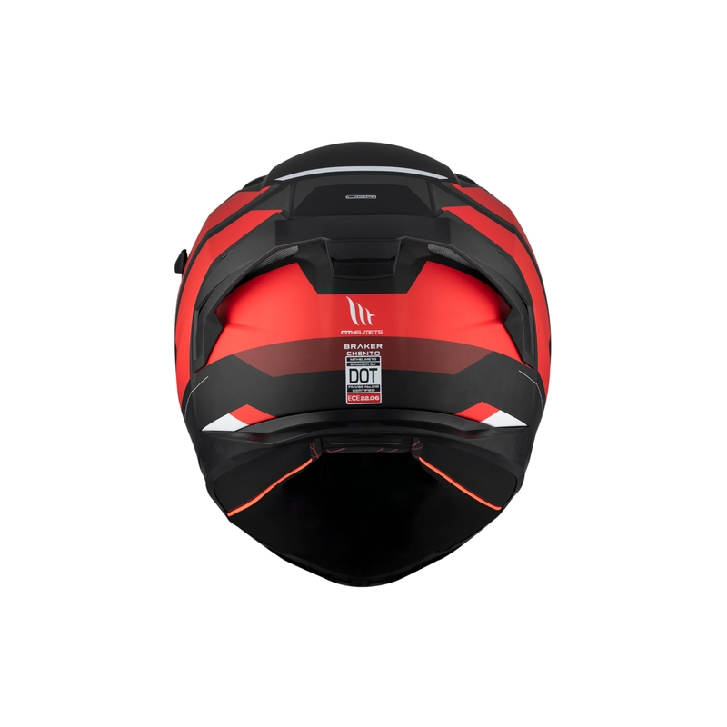 MT BRAKER CHENTO B5 sivo-rdeče-bela integralna motoristična čelada