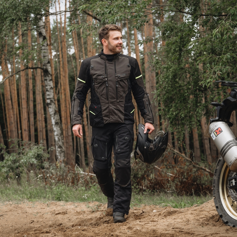 Rebelhorn Range antracit-črna-fluo rumena motoristična jakna
