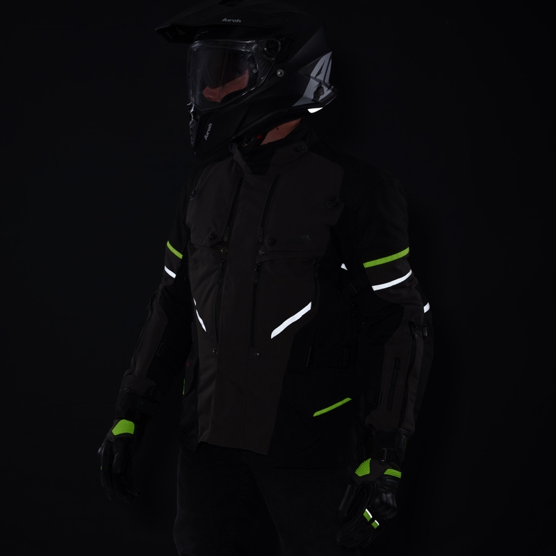 Rebelhorn Range antracit-črna-fluo rumena motoristična jakna