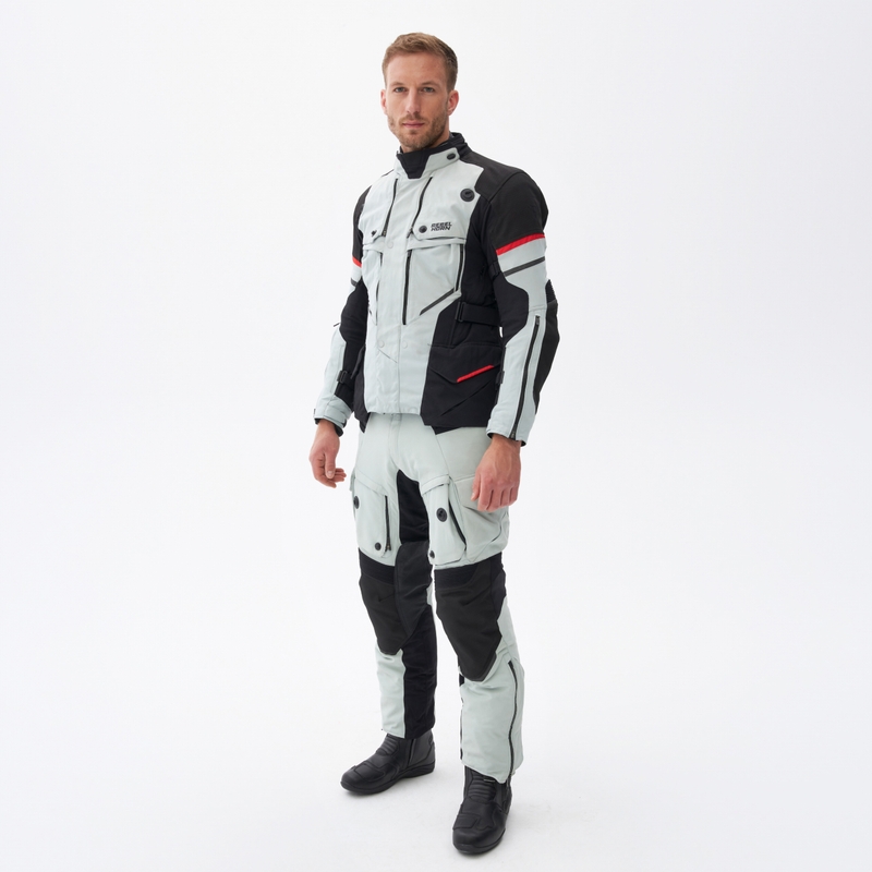Rebelhorn Range sivo-črno-rdeča motoristična jakna
