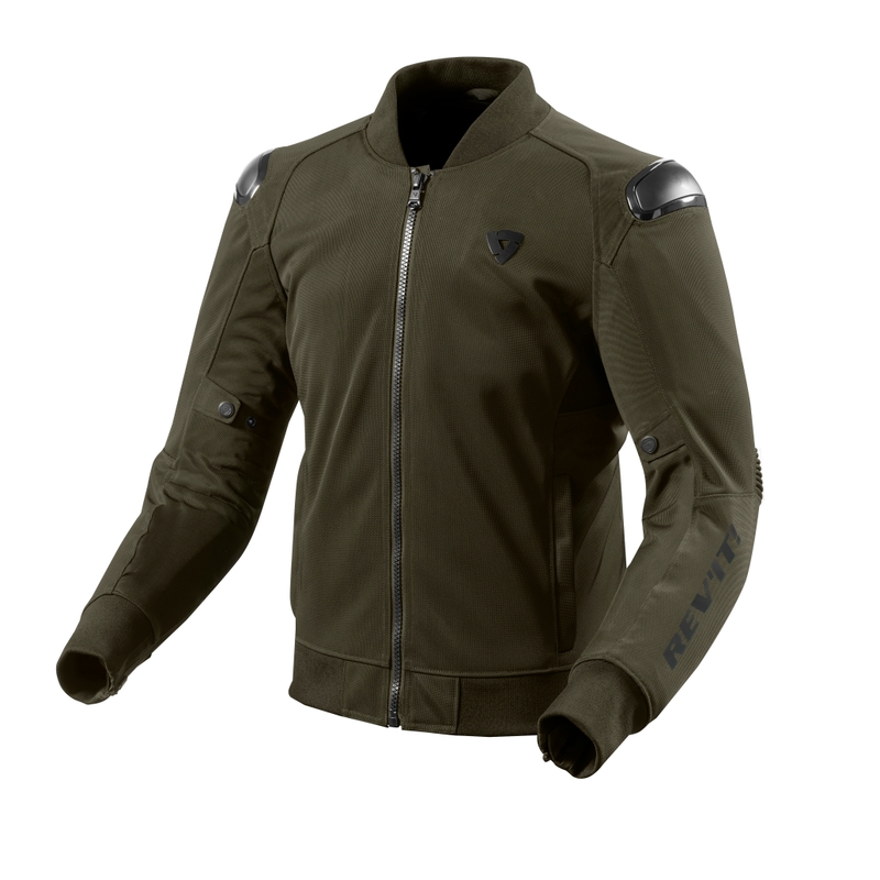 Revit Traction Black-Dark Green Motorcycle Jacket razprodaja