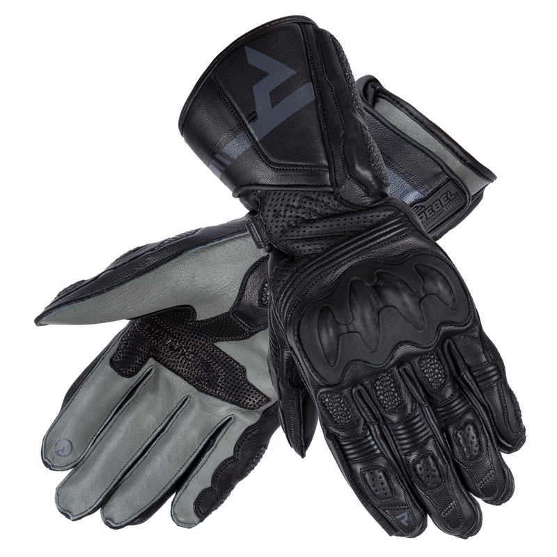 Ženske rokavice Rebelhorn ST Long Black Motorcycle Gloves razprodaja