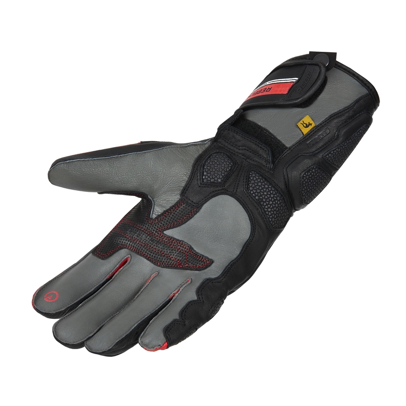 Motoristične rokavice Rebelhorn ST Long black-grey-fluo red razprodaja