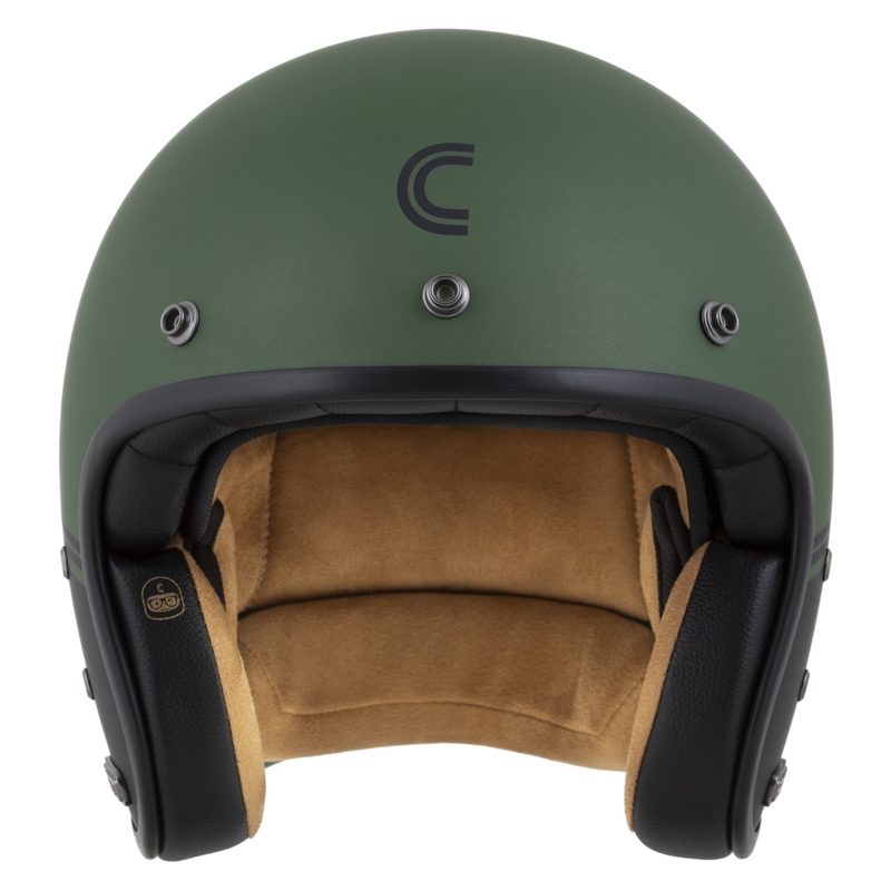Odprta čelada Cassida Eso Super Hooligan črna mat-metallic green