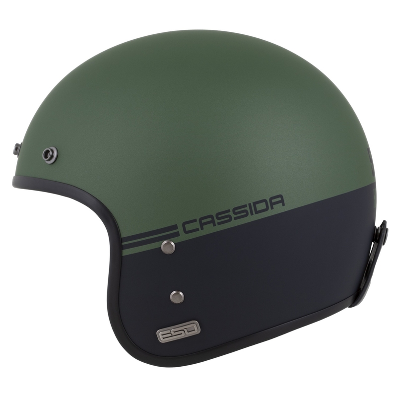 Odprta čelada Cassida Eso Super Hooligan črna mat-metallic green