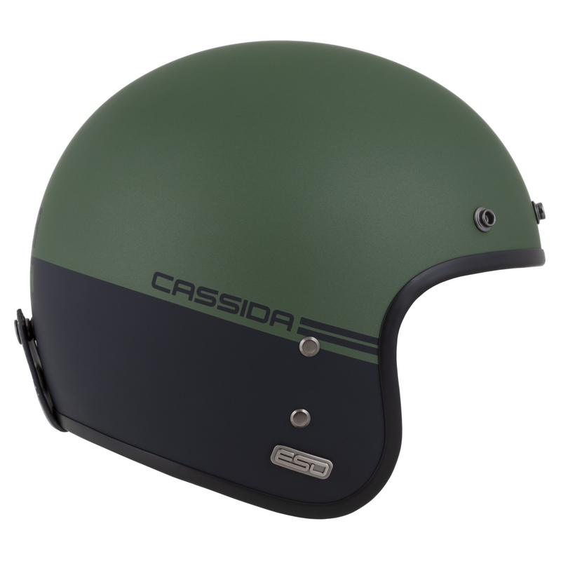 Odprta čelada Cassida Eso Super Hooligan črna mat-metallic green