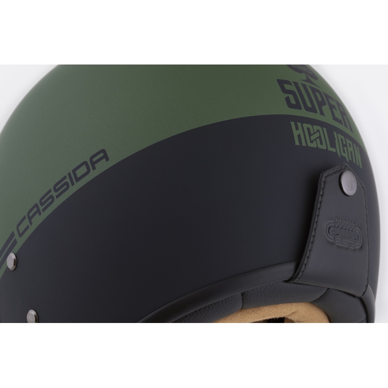 Odprta čelada Cassida Eso Super Hooligan črna mat-metallic green