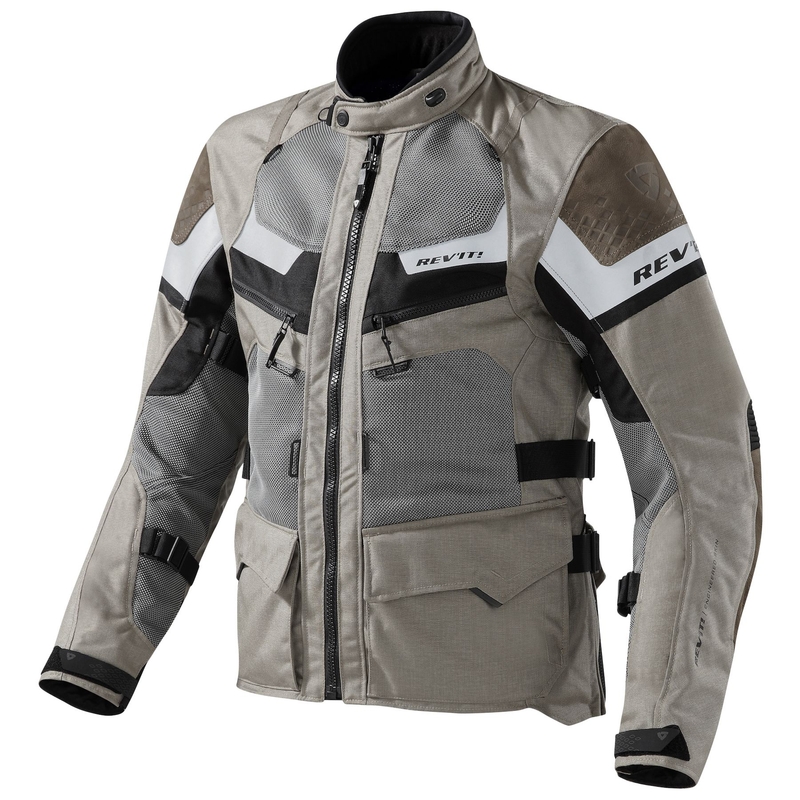 Revit Cayenne Pro Black and Sand Brown Motorcycle Jacket razprodaja