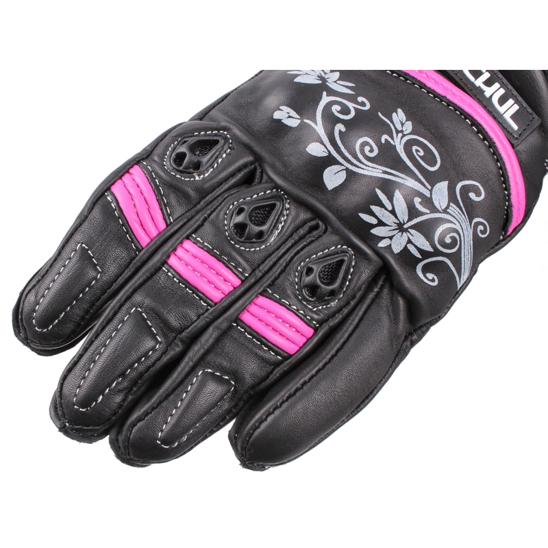 Ženske motoristične rokavice Tschul 301 Black and Pink razprodaja