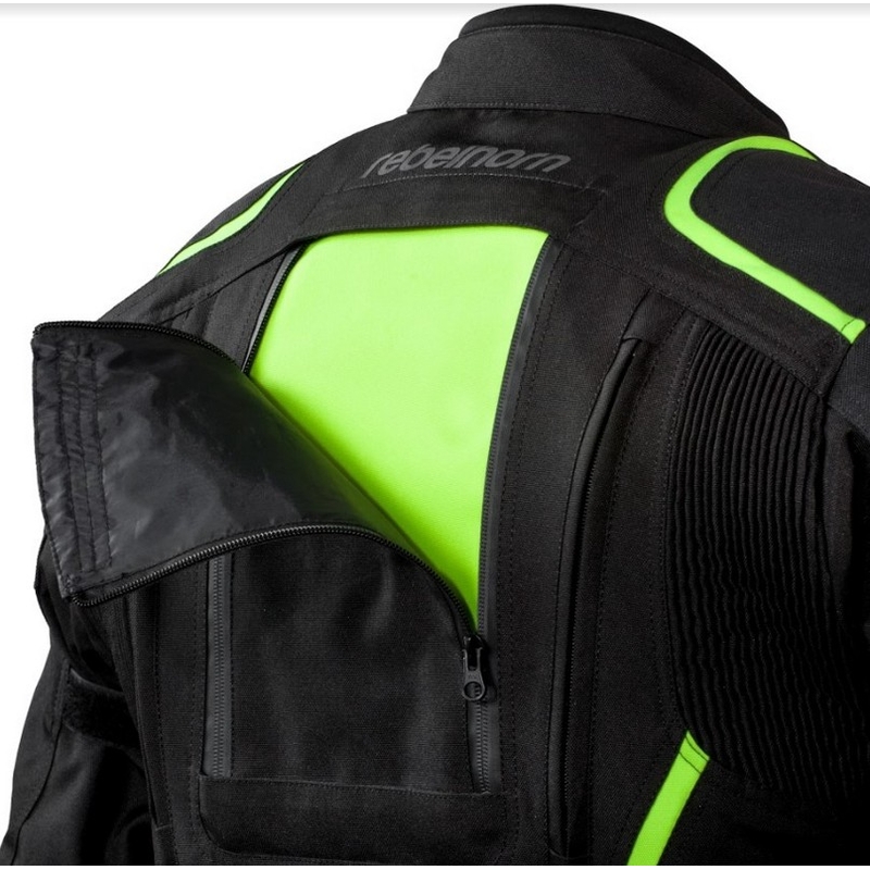 Moto jakna Rebelhorn Hiker II black-fluo yellow razprodaja