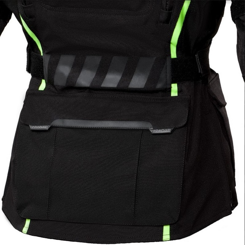 Ženske moto jakne Rebelhorn Hiker II black-fluo yellow razprodaja