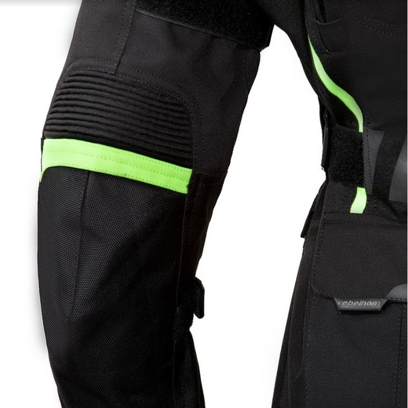Ženske moto jakne Rebelhorn Hiker II black-fluo yellow razprodaja