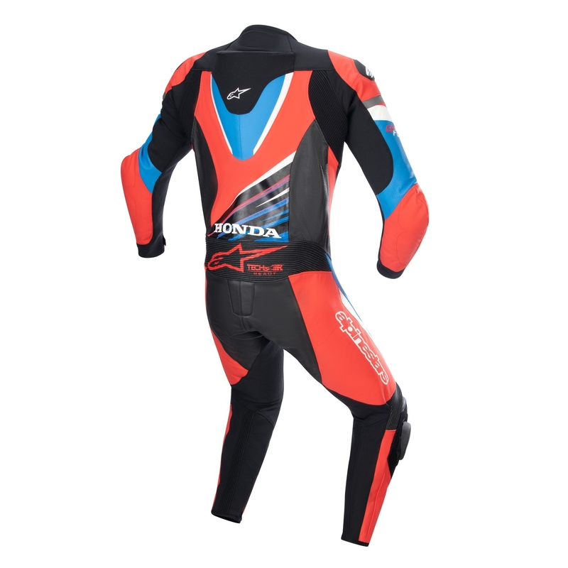 Moto kombinezon Alpinestars GP Force Honda črno-rdeč fluo-bel