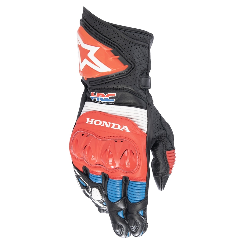 Moto rokavice Alpinestars GP PRO R 3 Honda črno-rdeče fluo-modro-bele