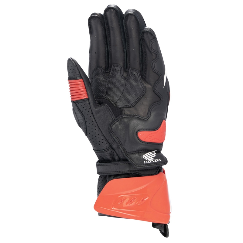 Moto rokavice Alpinestars GP PRO R 3 Honda črno-rdeče fluo-modro-bele