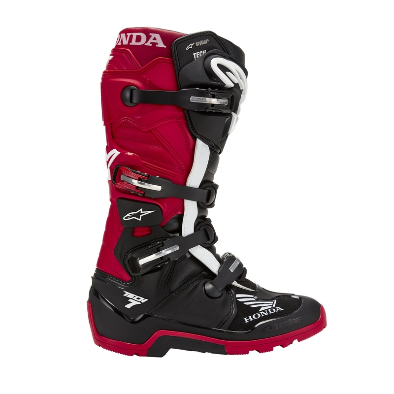 Moto škornji Alpinestars Tech 7 Enduro Drystar Honda črno-rdeči