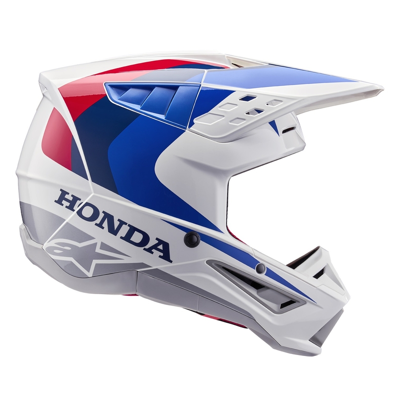Kolekcija motokros čelad Alpinestars S-M5 Honda, belo-modro-rdeča