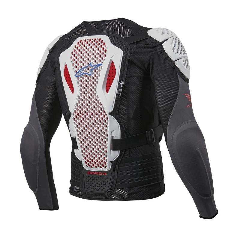 Kolekcija ščitnikov za telo Alpinestars Bionic Plus 2 Honda belo-modro-rdeče-črna
