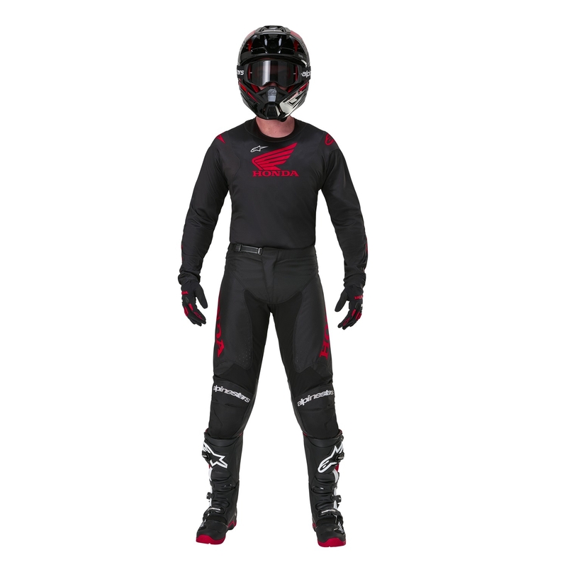 Motokros majica Alpinestars Racer Iconic Honda Collection črno-rdeča
