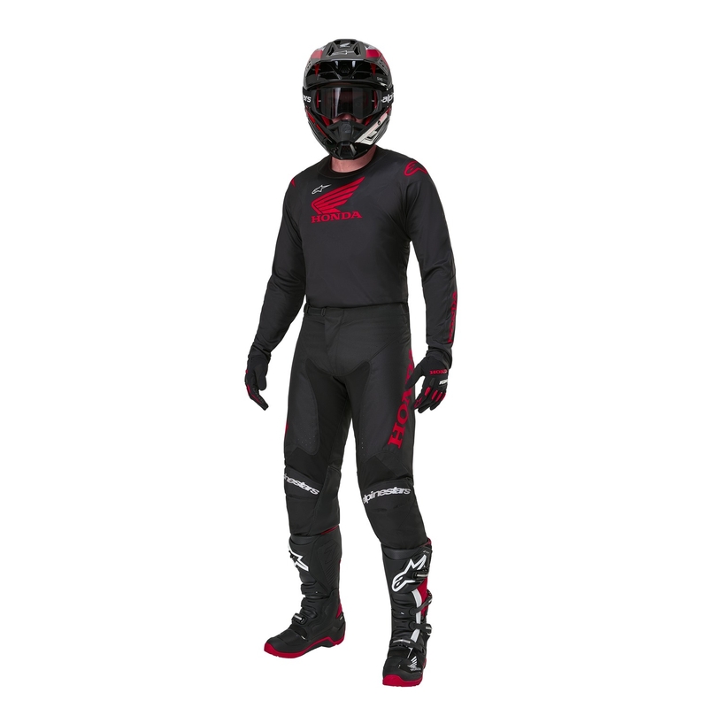 Motokros majica Alpinestars Racer Iconic Honda Collection črno-rdeča
