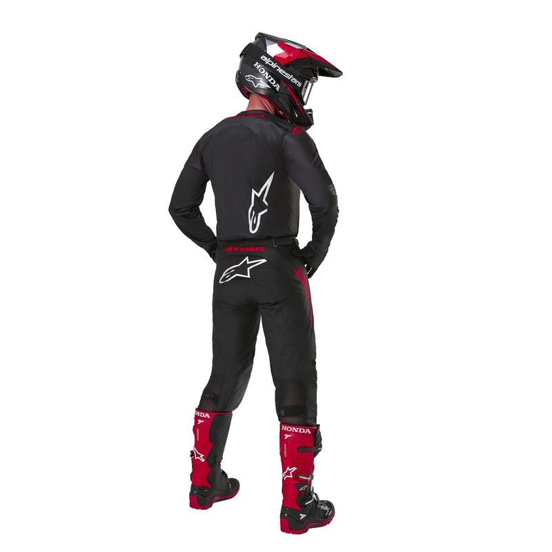 Motokros majica Alpinestars Racer Iconic Honda Collection črno-rdeča