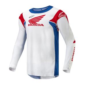 Motokros majica Alpinestars Racer Iconic Honda collection 2024 bela-modra-rdeča-črna