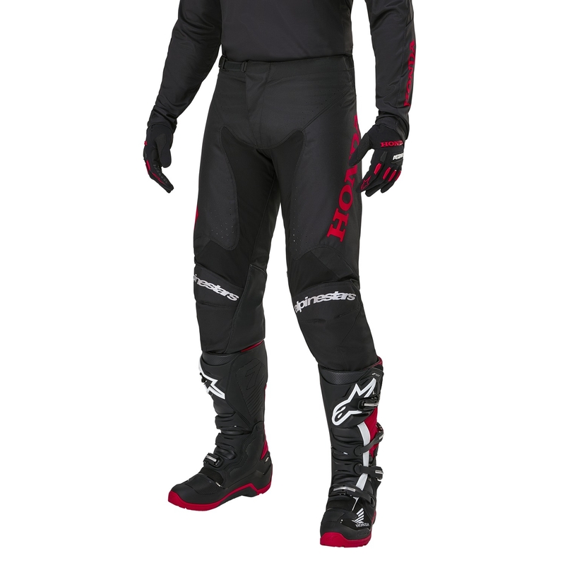 Črno-rdeče motokros hlače Alpinestars Racer Iconic Honda Collection