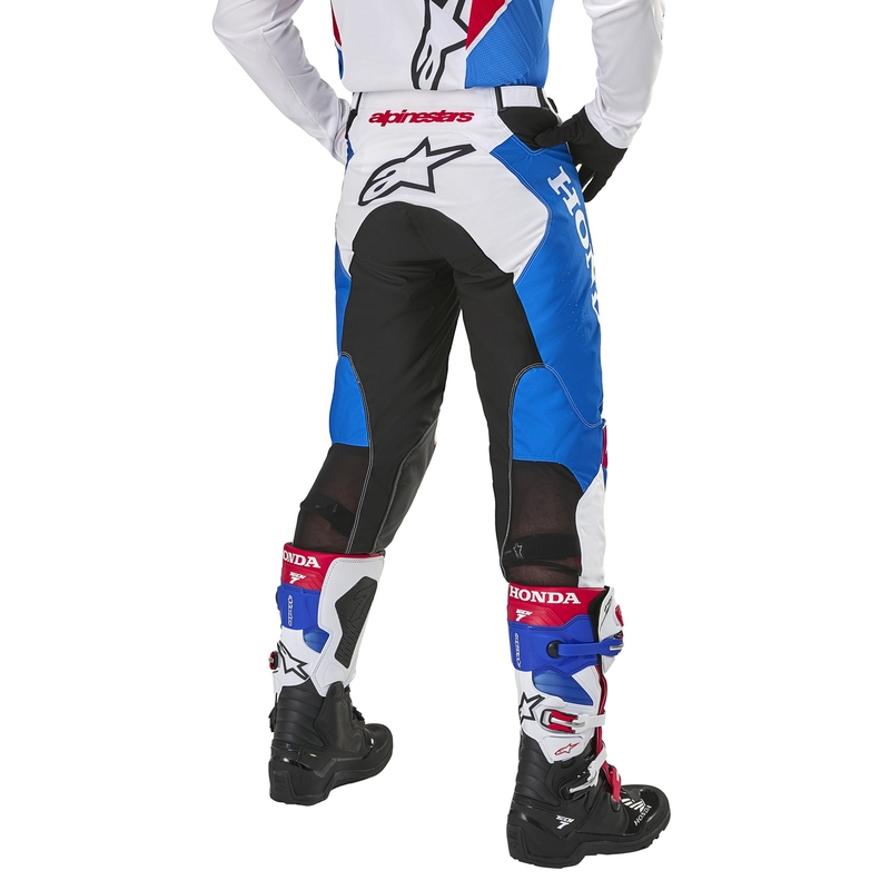 Alpinestars Racer Iconic Honda kolekcija motokros hlače bele-modre-rdeče-črne