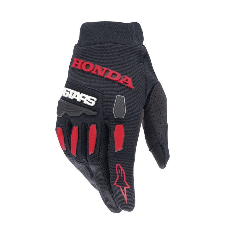 Črno-rdeče motokros rokavice Alpinestars Full Bore Honda Collection