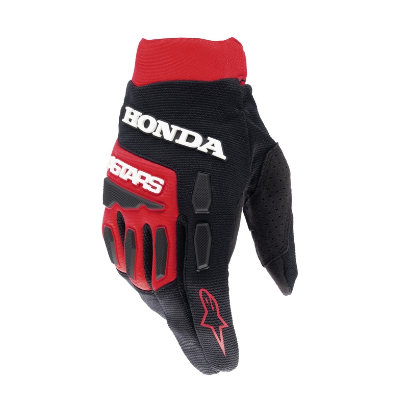 Rdeče-črne motokros rokavice Alpinestars Full Bore Honda Collection