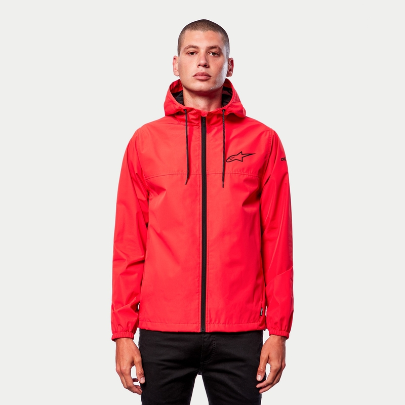 Alpinestars Treq Windbreaker rdeča fluo črna jakna