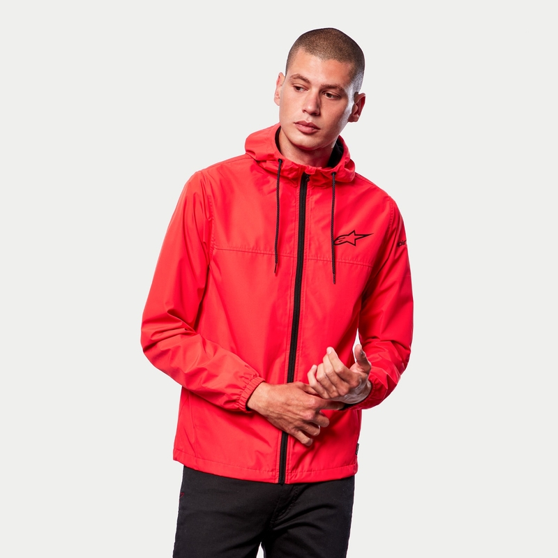 Alpinestars Treq Windbreaker rdeča fluo črna jakna